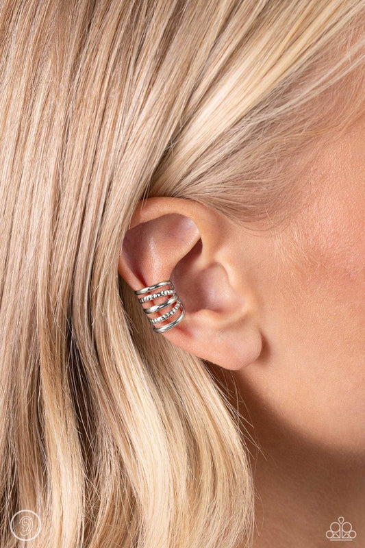 Flexible Fashion - Silver - Paparazzi Earring Image
