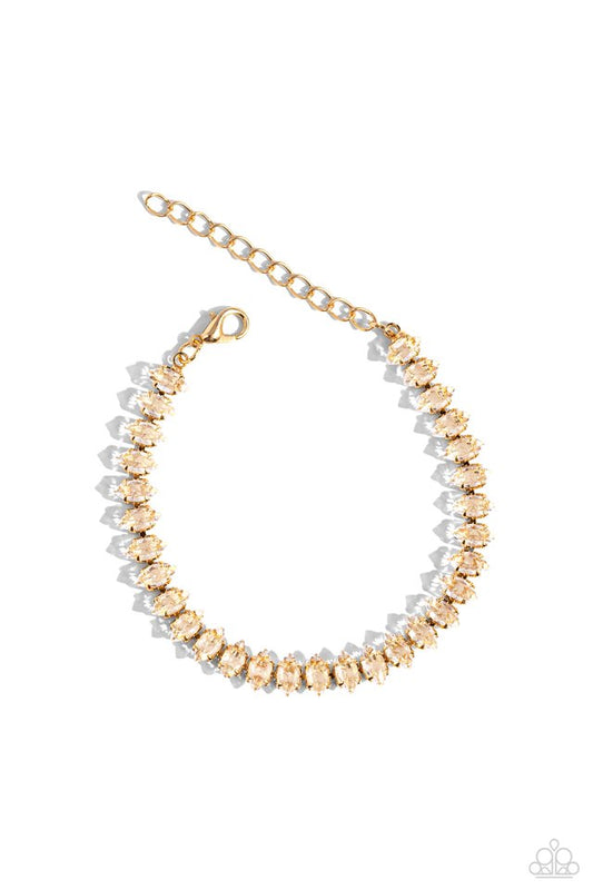 Marquise Masterpiece - Gold - Paparazzi Bracelet Image