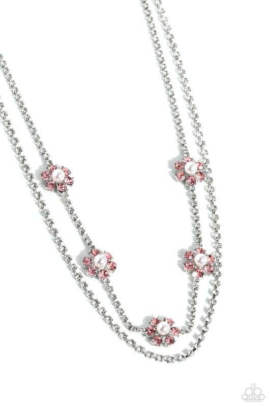 A SQUARE Beauty - Pink - Paparazzi Necklace Image
