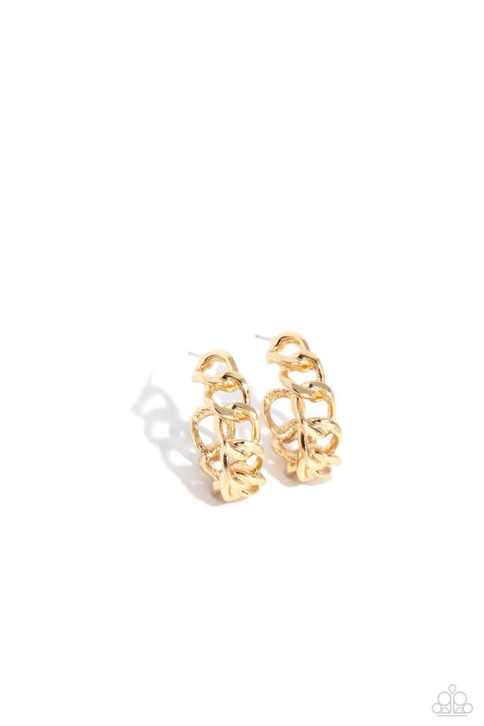 Casual Confidence - Gold - Paparazzi Earring Image