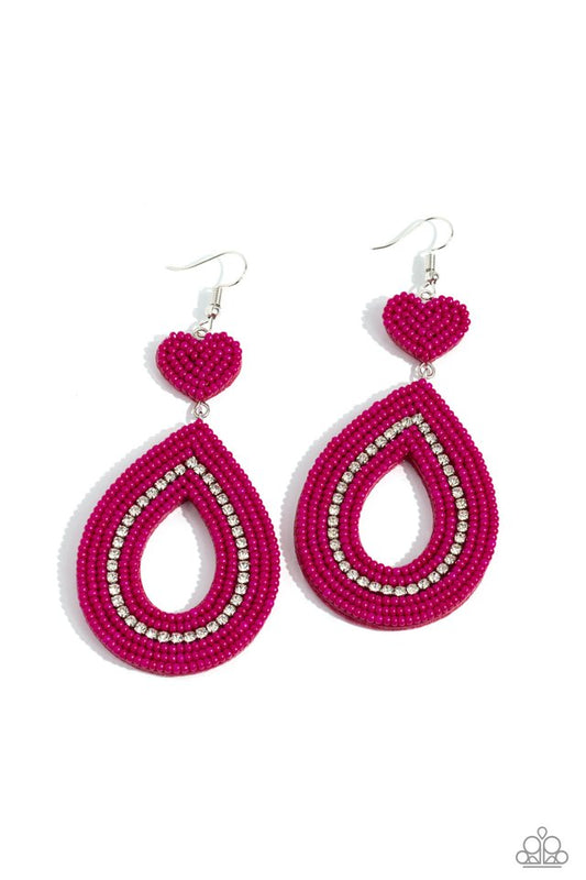 Now SEED Here - Pink - Paparazzi Earring Image