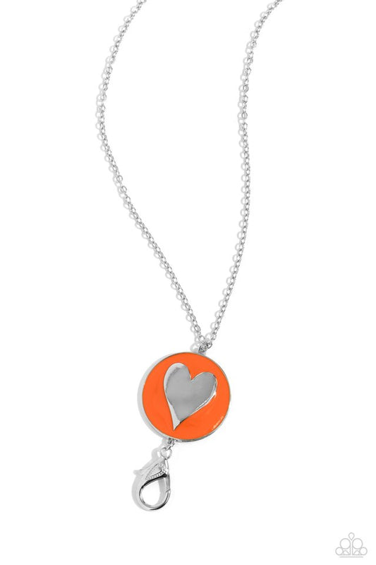 True to Your Heart - Orange - Paparazzi Necklace Image