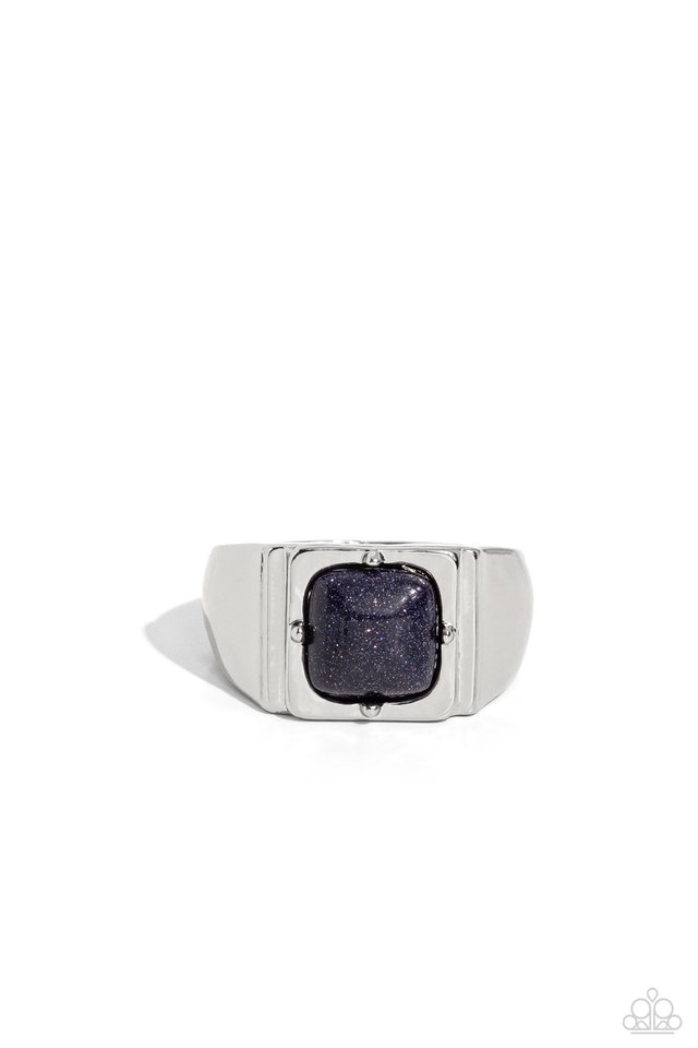 Glittery Gamut - Blue - Paparazzi Ring Image