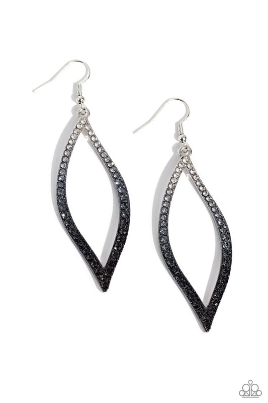 Admirable Asymmetry - Black - Paparazzi Earring Image