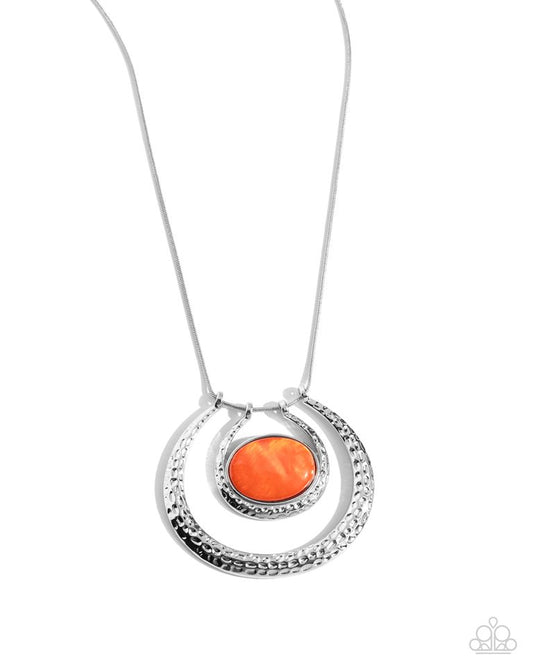 If the HORSESHOE Fits - Orange - Paparazzi Necklace Image