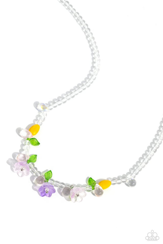 World GLASS Wonder - Purple - Paparazzi Necklace Image