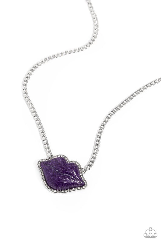 Lip Locked - Purple - Paparazzi Necklace Image