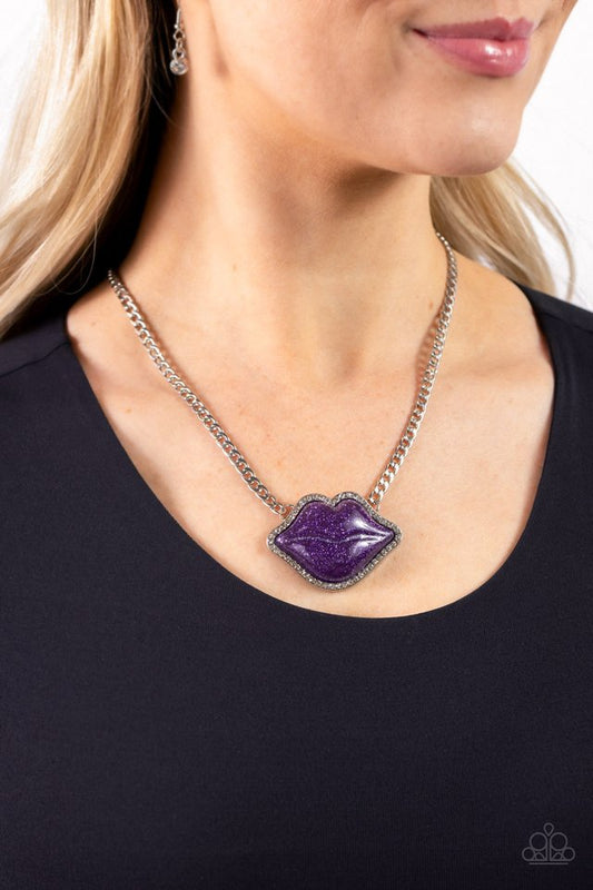 Lip Locked - Purple - Paparazzi Necklace Image