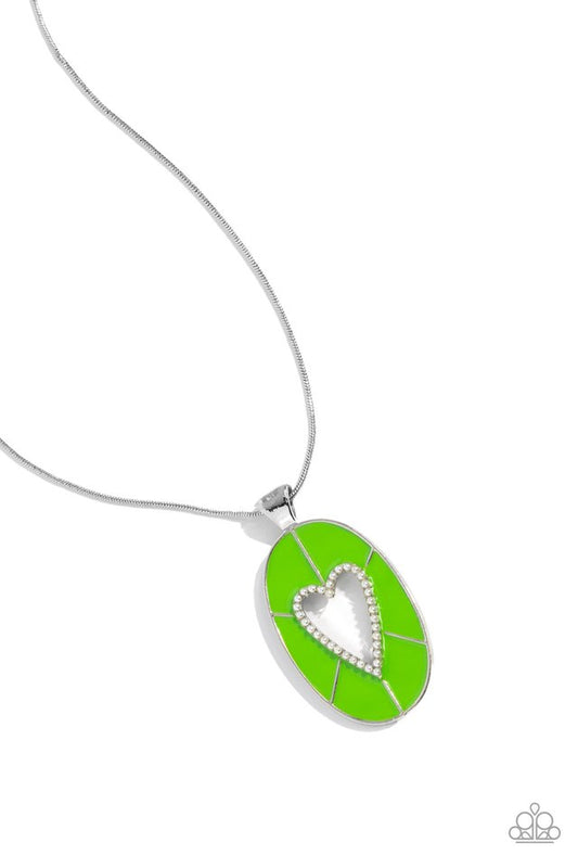 Airy Affection - Green - Paparazzi Necklace Image