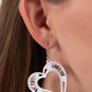 Embellished Emeralds - White - Paparazzi Earring Image