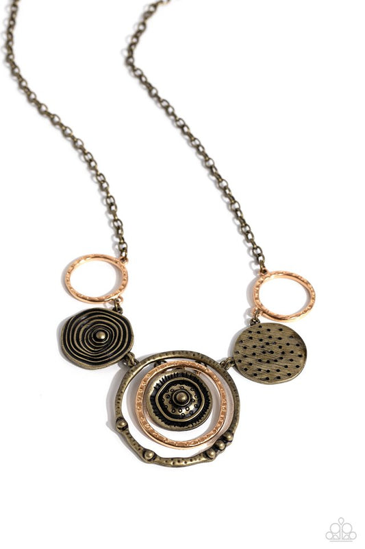 Mysterious Masterpiece - Brass - Paparazzi Necklace Image