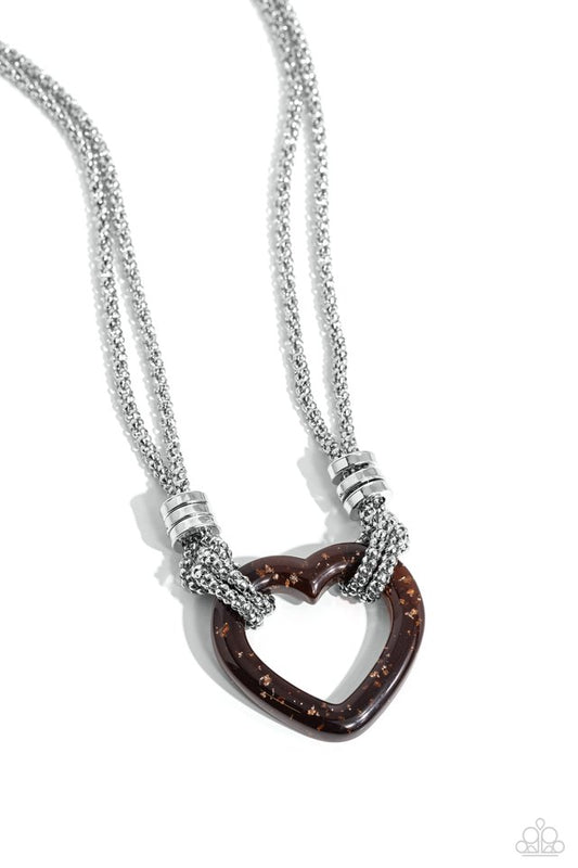 Lead with Your Heart - Brown - Paparazzi Necklace Image