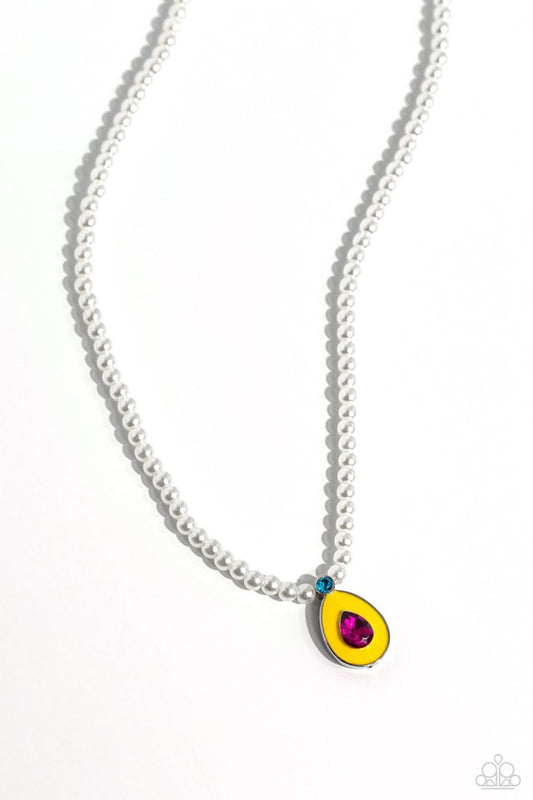 PEARL-demonium - Yellow - Paparazzi Necklace Image