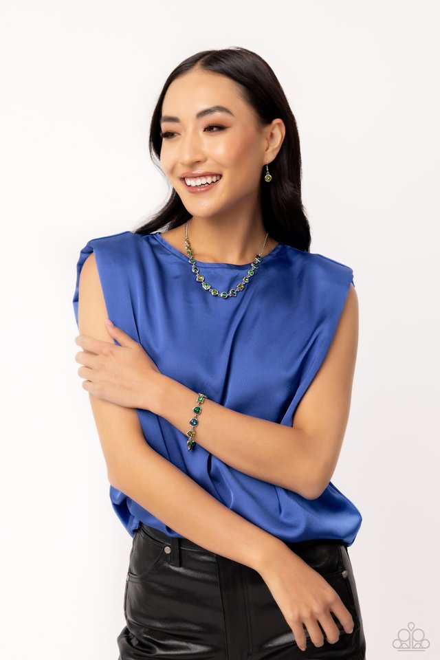 Actively Abstract - Green - Paparazzi Bracelet Image