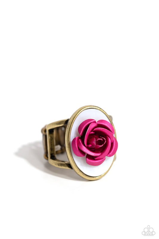 ROSE to My Heart - Brass - Paparazzi Ring Image