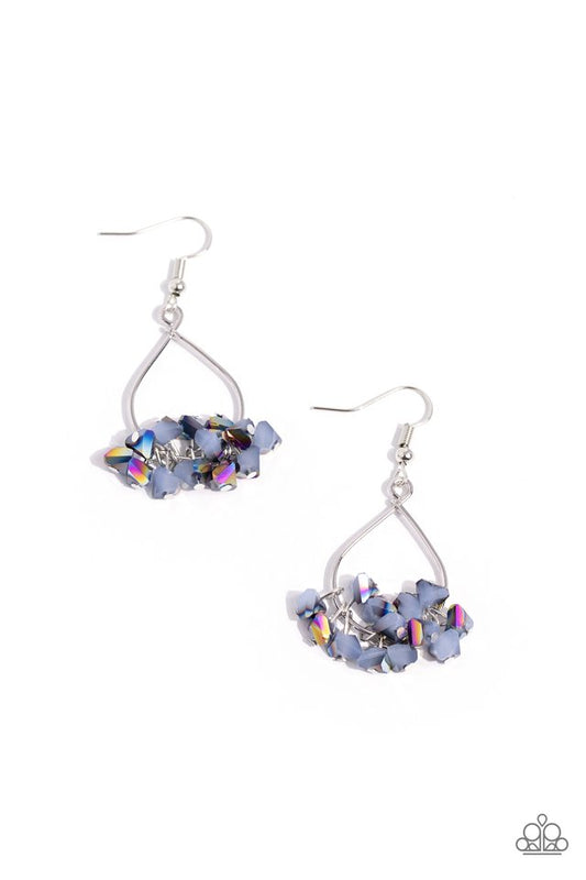 Charm of the Century - Blue - Paparazzi Earring Image