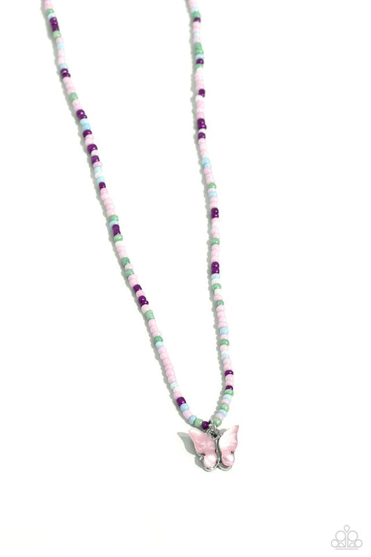 Soaring Shell - Pink - Paparazzi Necklace Image
