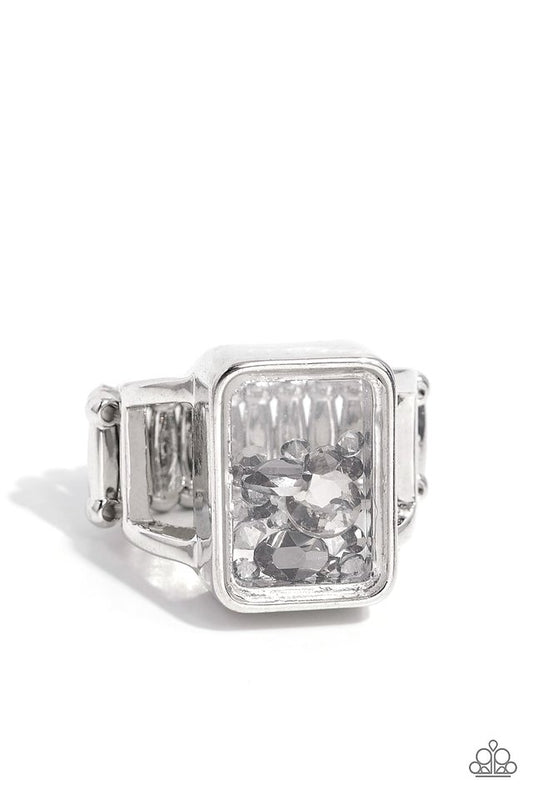 Encased Envy - Silver - Paparazzi Ring Image