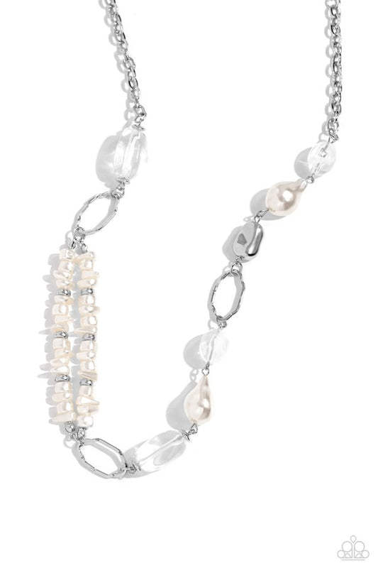 Easygoing Elegance - White - Paparazzi Necklace Image
