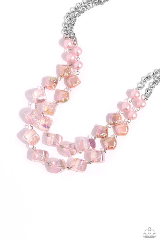 Eclectic Embellishment - Pink - Paparazzi Necklace Image