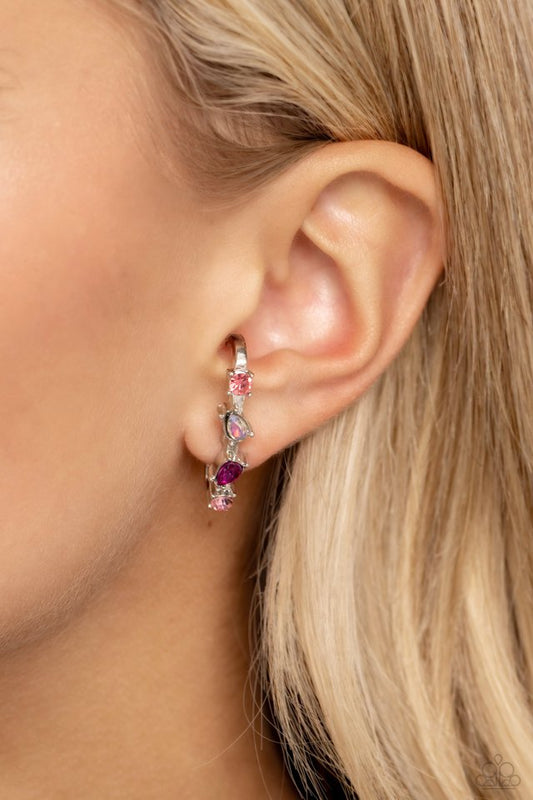 Trendy Twists - Pink - Paparazzi Earring Image