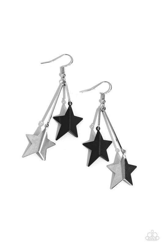 Stellar STAGGER - Black - Paparazzi Earring Image
