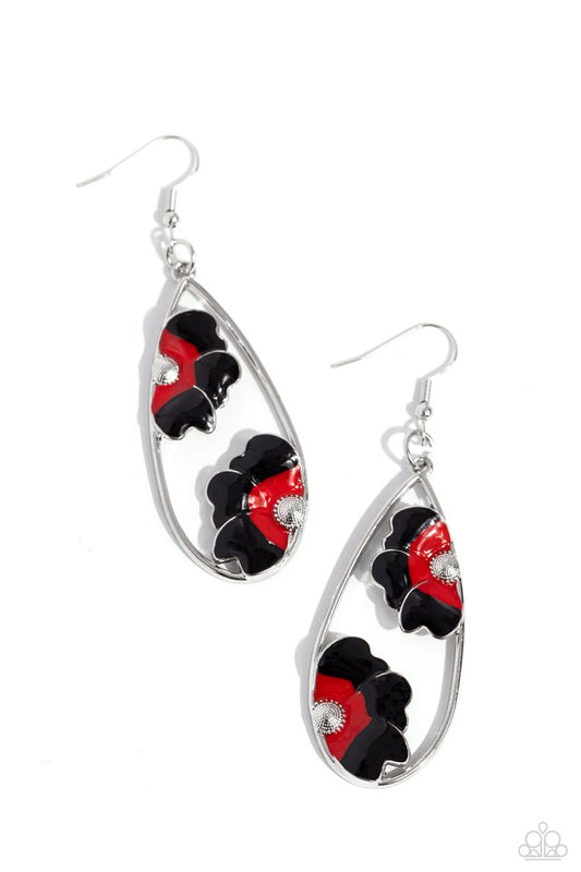 Airily Abloom - Black - Paparazzi Earring Image