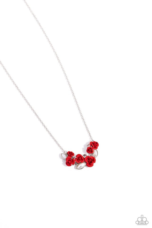 Al-ROSE Ready - Red - Paparazzi Necklace Image