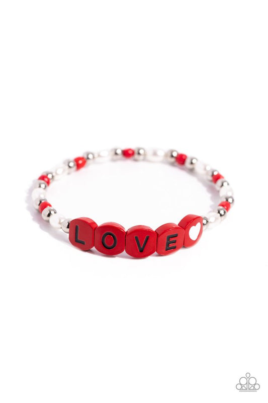 Love Language - Red - Paparazzi Bracelet Image