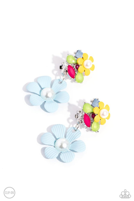 Festive Florals - Blue - Paparazzi Earring Image