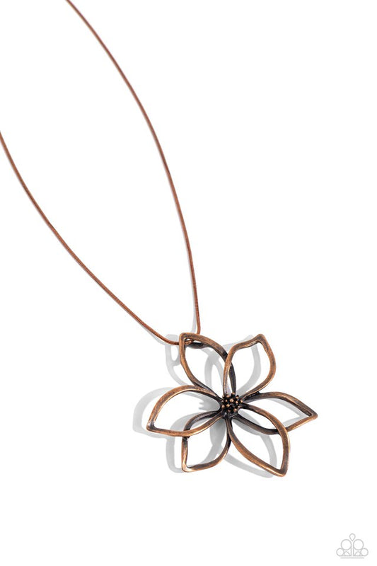 Flowering Fame - Copper - Paparazzi Necklace Image