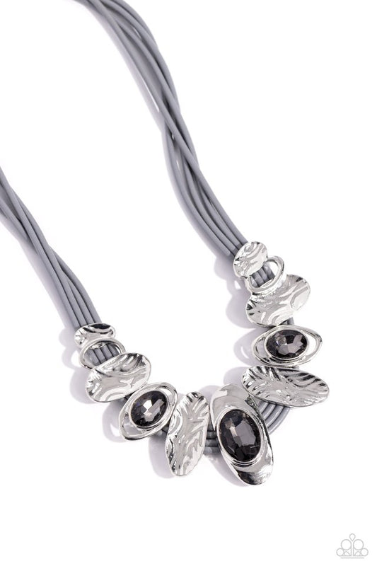 Sliding Splendor - Silver - Paparazzi Necklace Image