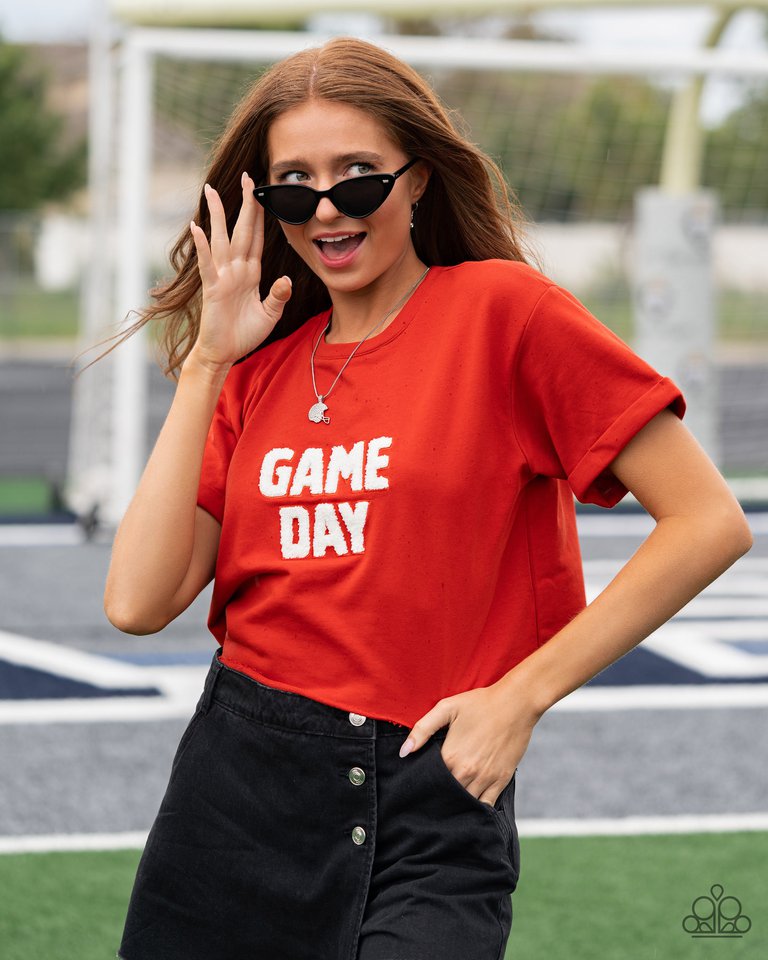 Touchdown Twinkle - White - Paparazzi Necklace Image