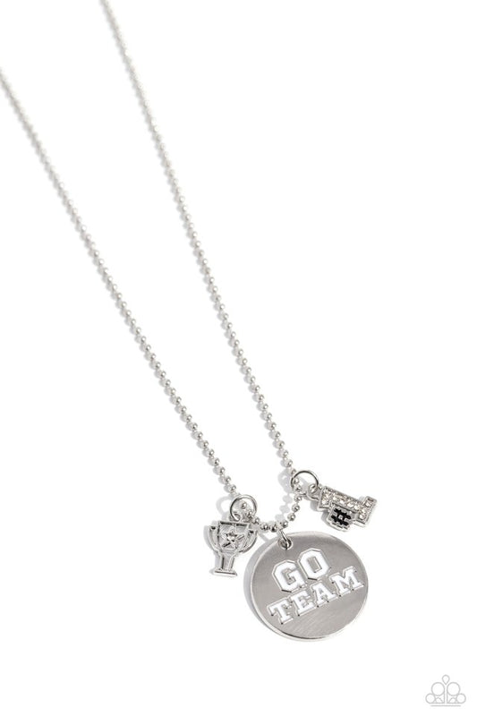 Go Team! - White - Paparazzi Necklace Image