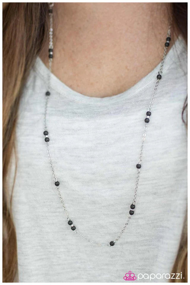 Paparazzi Necklace ~ Desert Diablo - Black