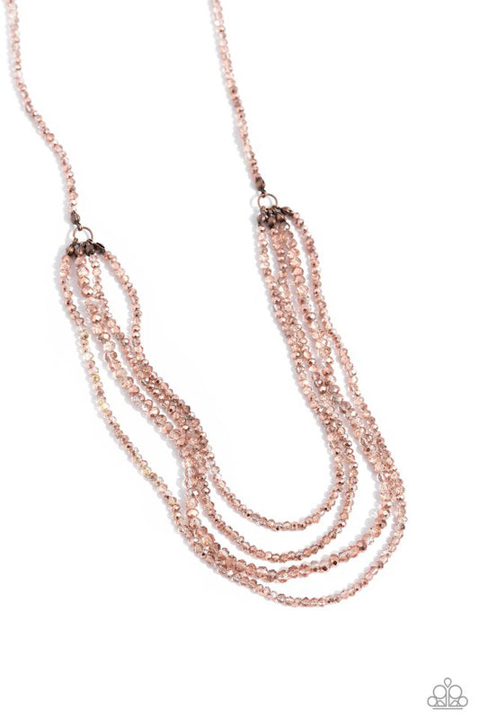 Candescent Cascade - Copper - Paparazzi Necklace Image