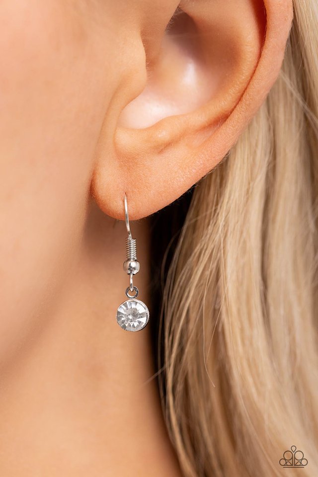 Bump, Set, Shimmer! - White - Paparazzi Necklace Image