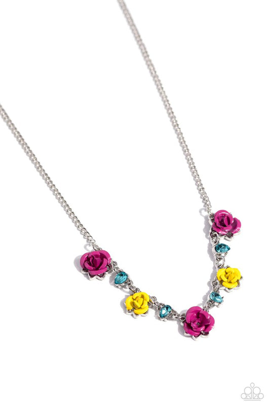 Strike a ROSE - Pink - Paparazzi Necklace Image