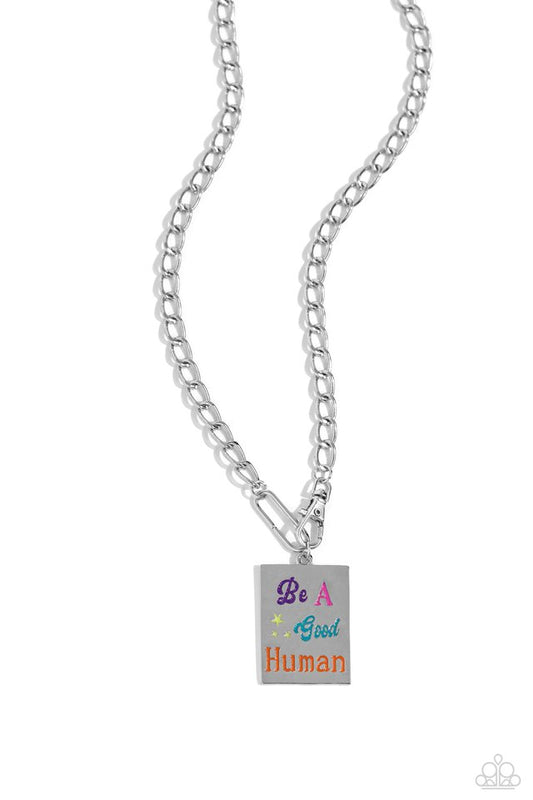 Be A Good Human - Multi - Paparazzi Necklace Image
