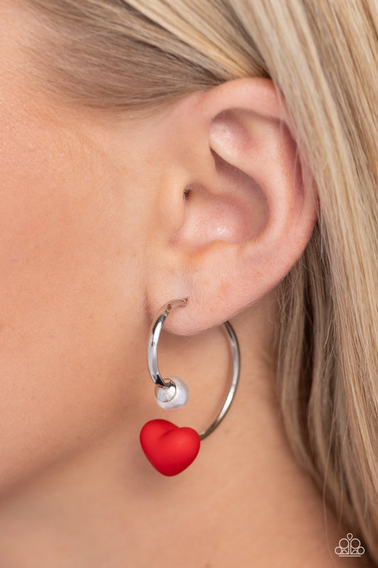 Romantic Representative - Red - Paparazzi Earring Image
