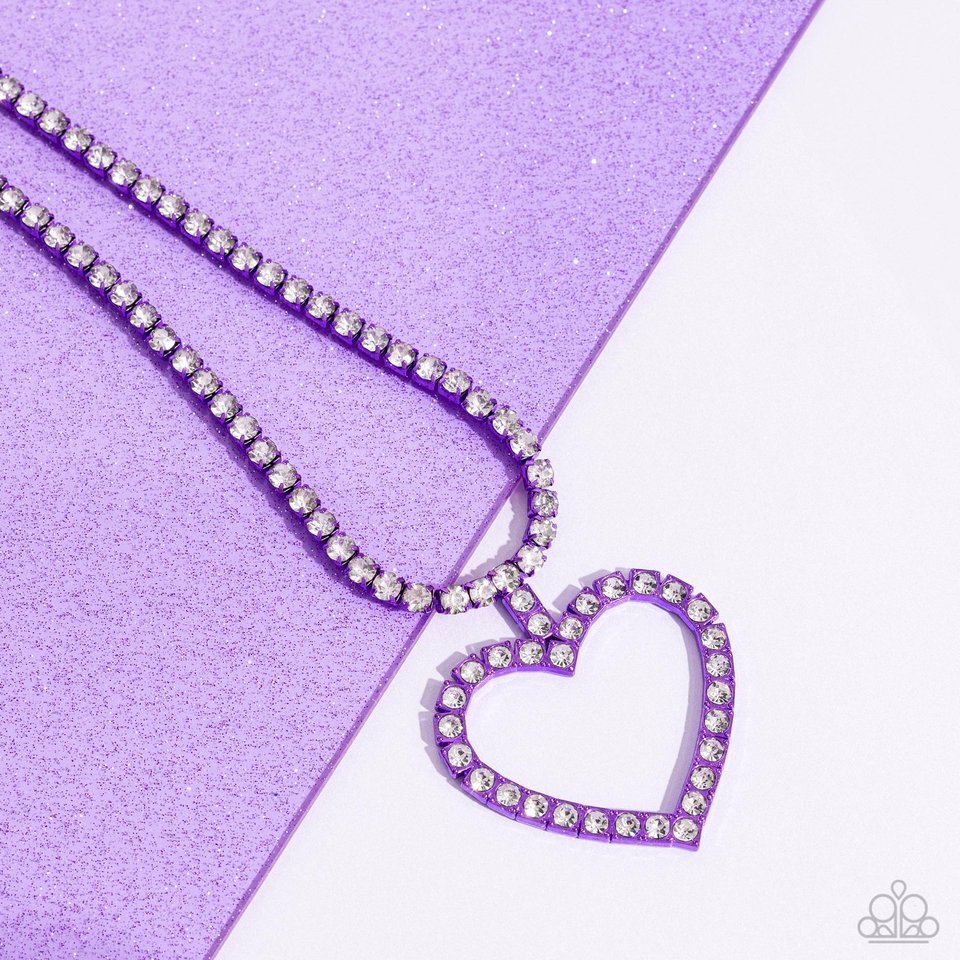 Flirting Fancy - Purple - Paparazzi Necklace Image