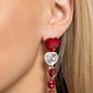 Cascading Casanova - Red - Paparazzi Earring Image