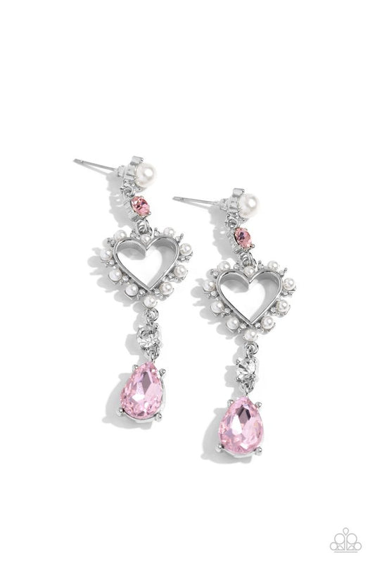 Lovers Lure - Pink - Paparazzi Earring Image