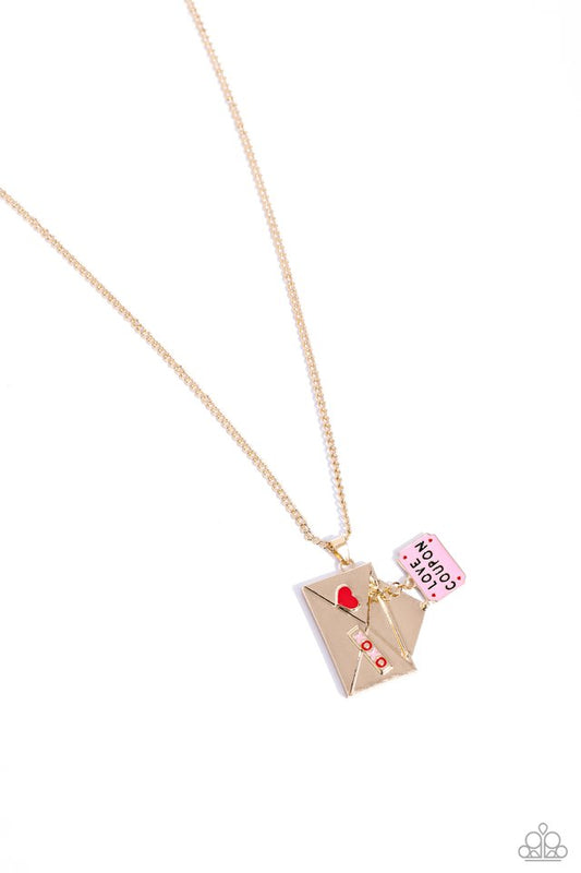 Love Coupon - Gold - Paparazzi Necklace Image