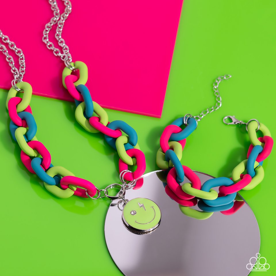 Speed SMILE - Green - Paparazzi Necklace Image