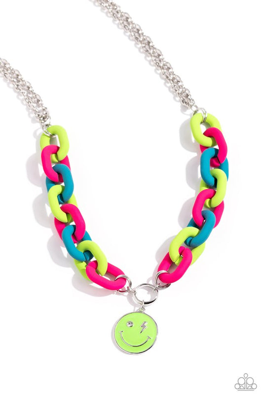 Speed SMILE - Green - Paparazzi Necklace Image