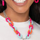 Speed SMILE - Pink - Paparazzi Necklace Image