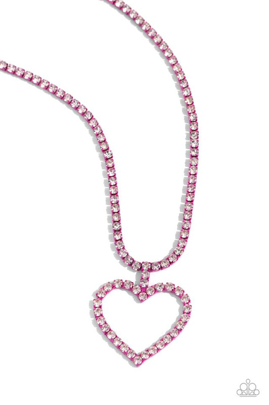 Flirting Fancy - Pink - Paparazzi Necklace Image