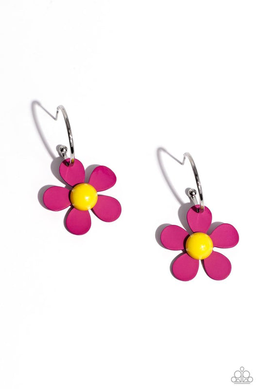 More FLOWER To You! - Pink - Paparazzi Earring Image