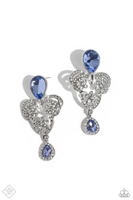 Giving Glam - Blue - Paparazzi Earring Image